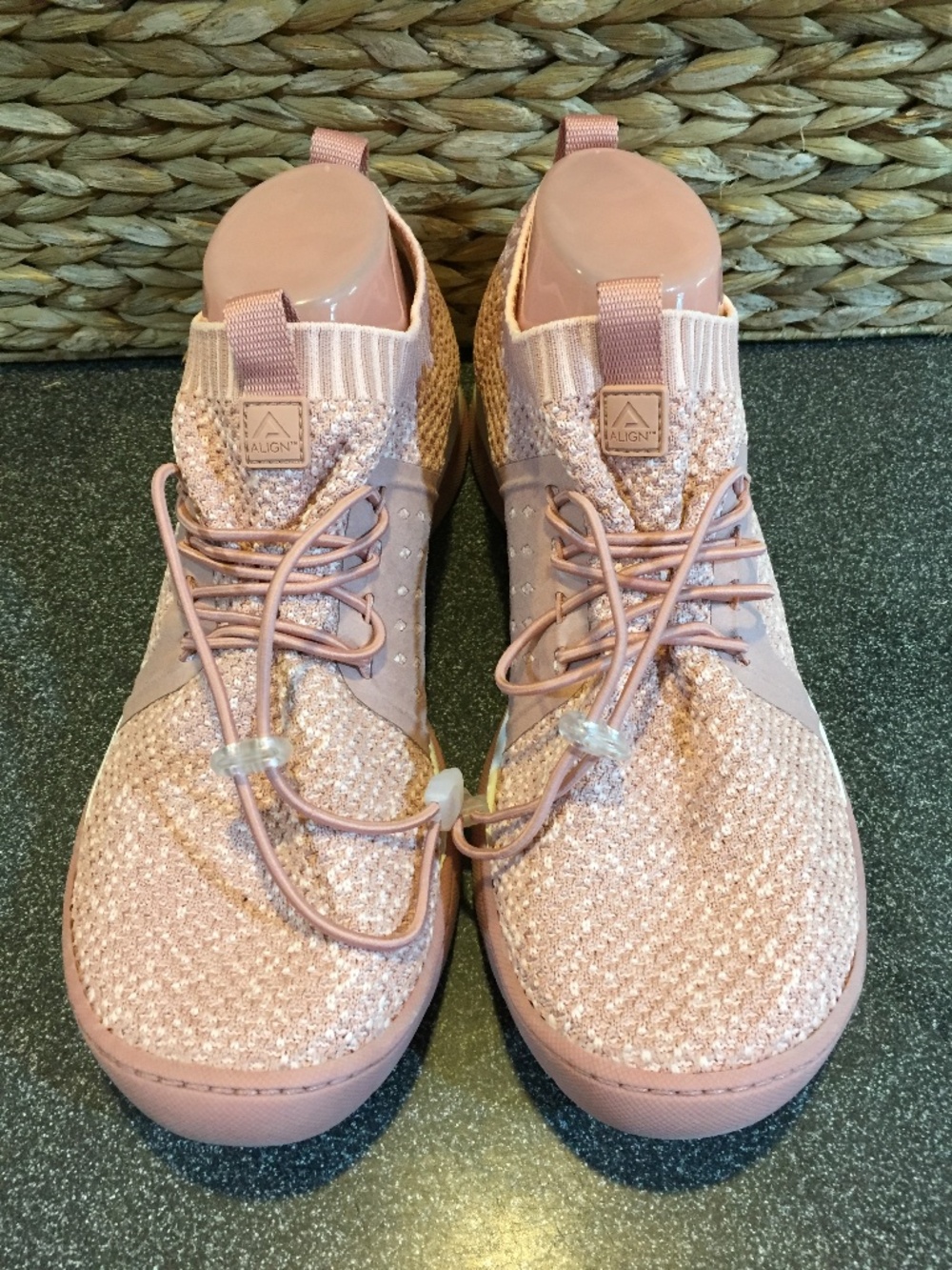 Align Rose Pink Knit Slip-On Sneakers for Women